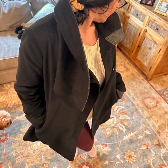 RACHEL Rachel Roy Black Pea Coat - Picture 6 of 12